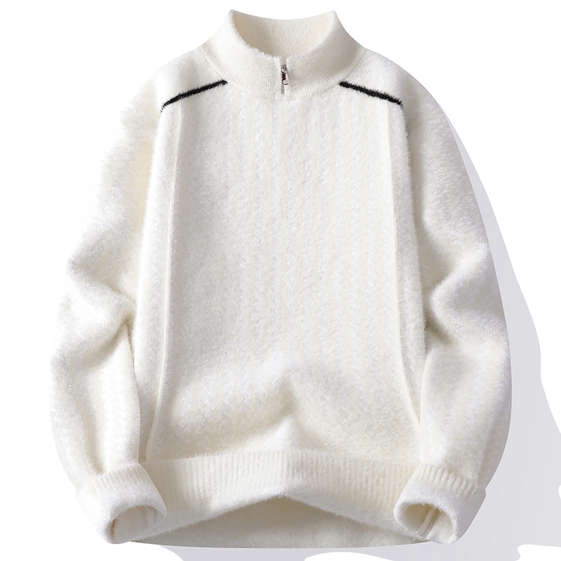 针织衫加厚时尚男士高领痞帅毛衣针织打底衫秋冬纯色