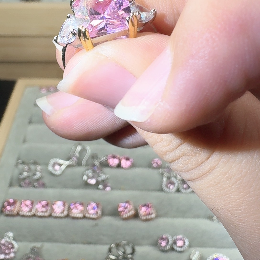 芙蓉石戒指银S925镶嵌