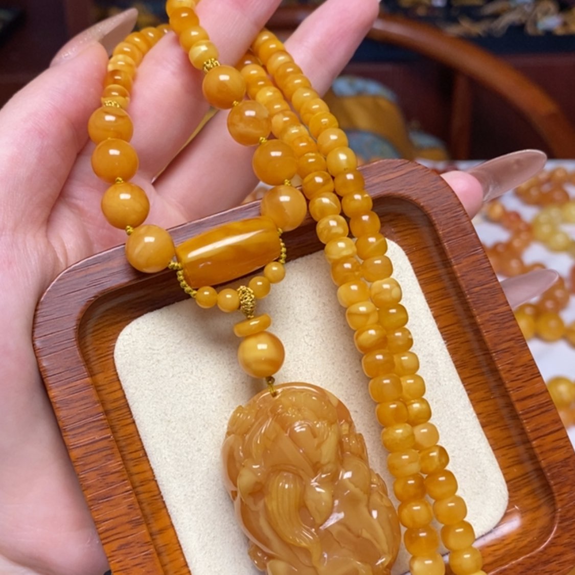 【闪购商品】蜜蜡颈饰未镶嵌项链