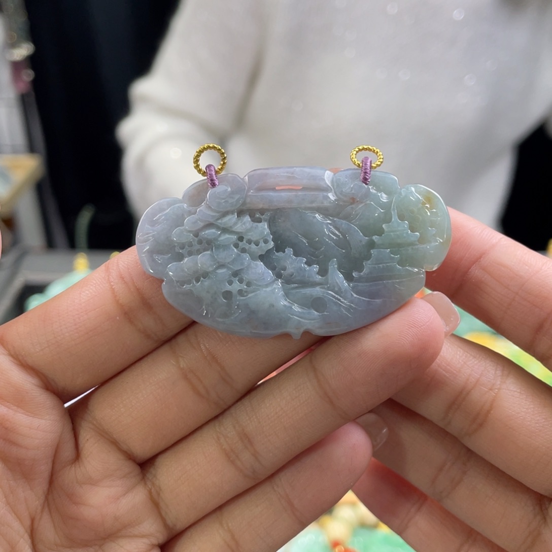 翡翠颈饰未镶嵌代编织