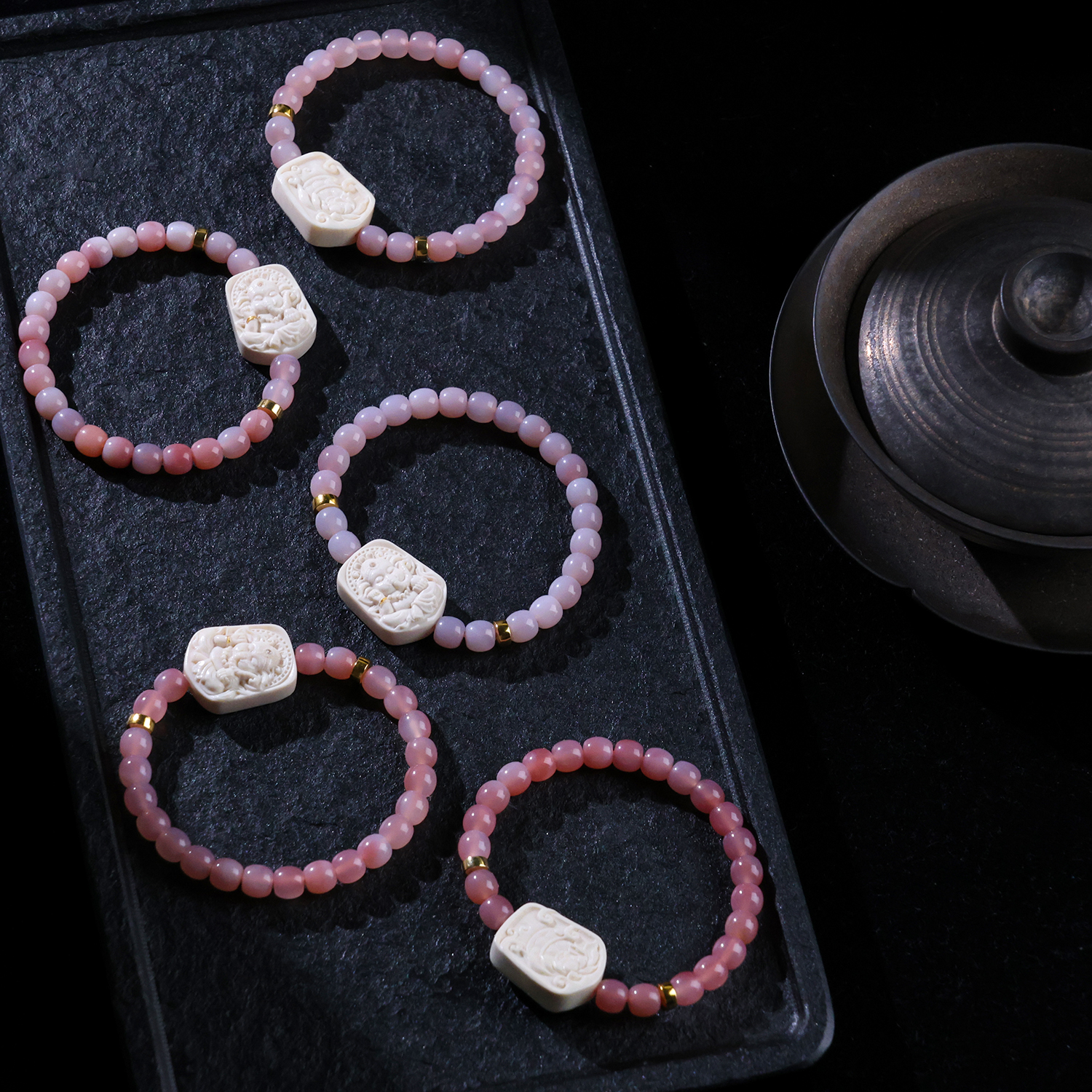 【思嘉】守护系列 ·粉糯象神手串 | 多样性发一 CM0086