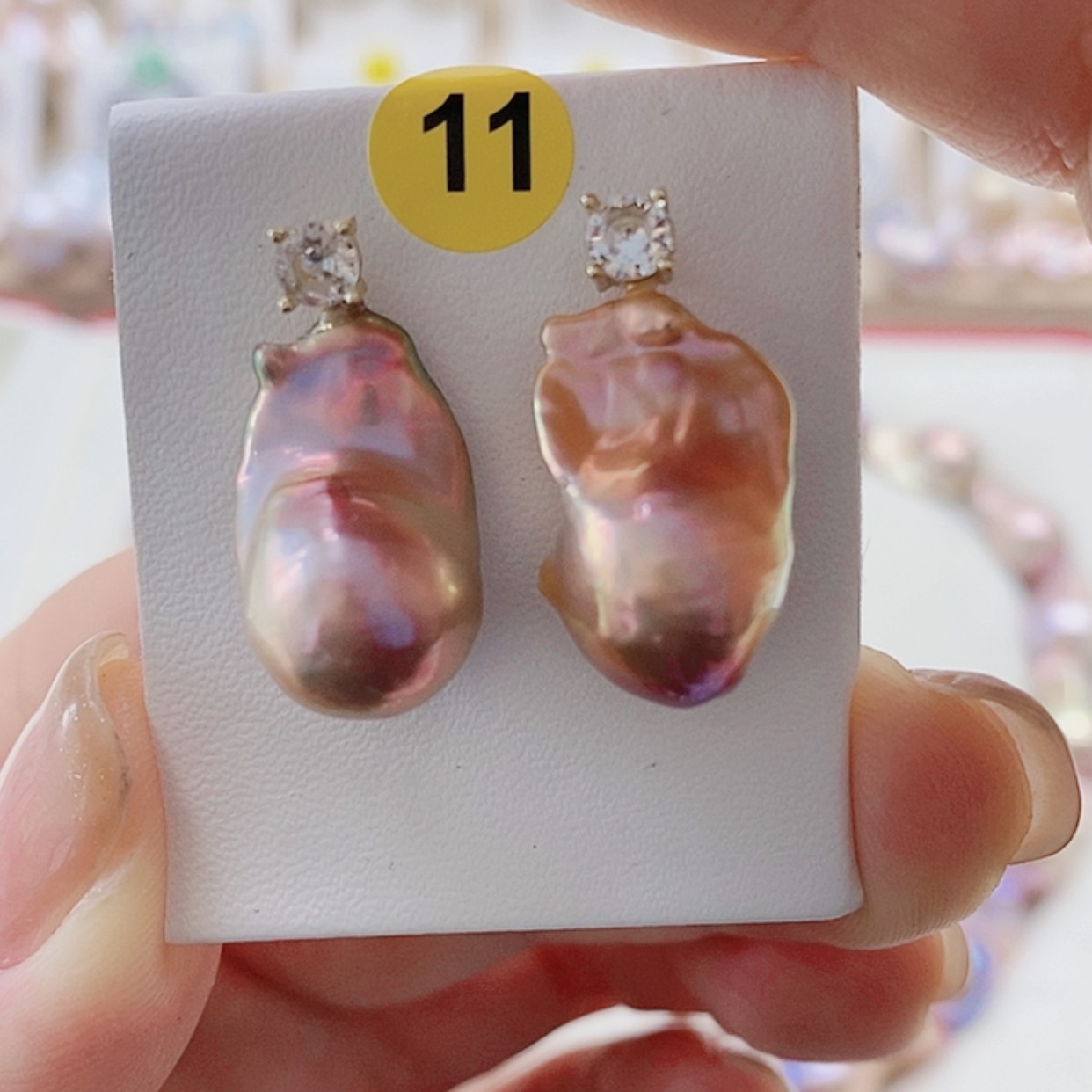 【闪购商品】淡水珍珠耳饰银S925镶嵌