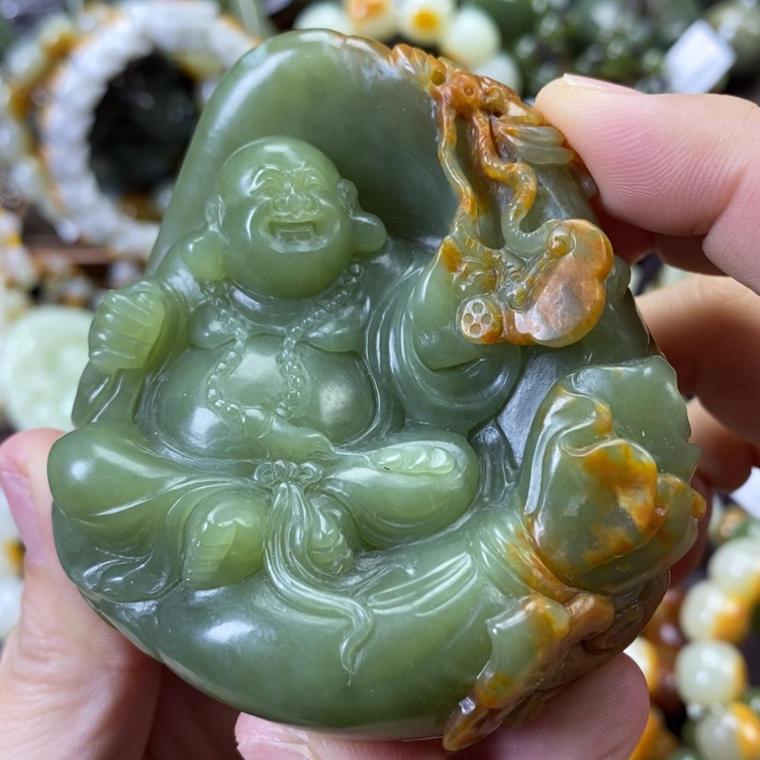 未镶嵌透闪石质玉把件