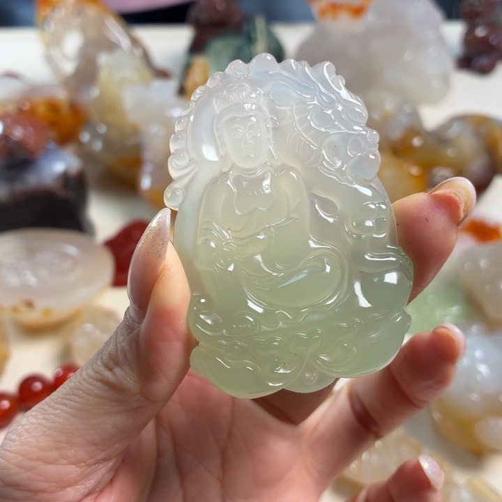 玛瑙/玉髓未镶嵌吊坠(不含链)