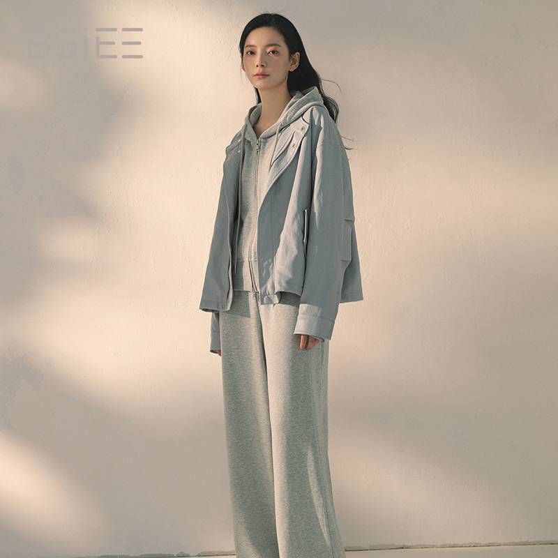 BSiEE本涩细闪连帽运动套装时尚休闲