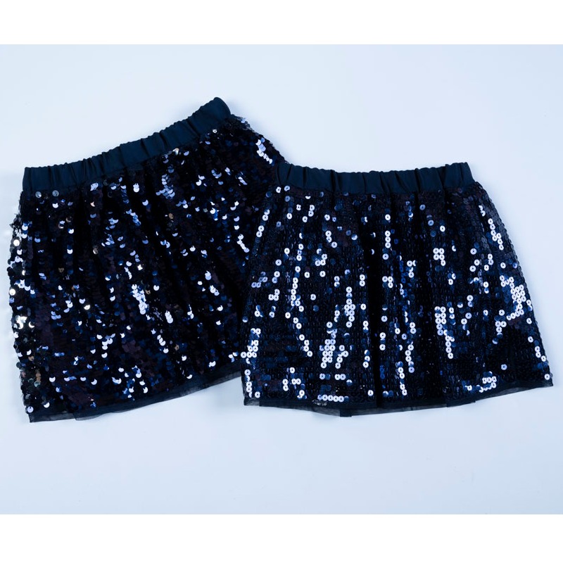 H家外贸欧美 女宝春夏款可爱亮片薄纱裙 公主裙松紧半身裙短裙子