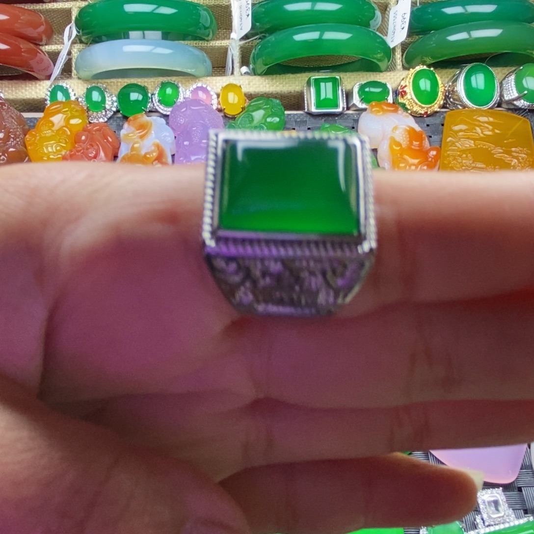 h***顺合金戒指玛瑙/玉髓