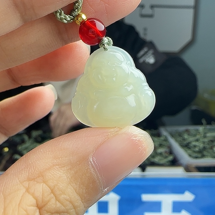 和田玉未镶嵌颈饰15mm