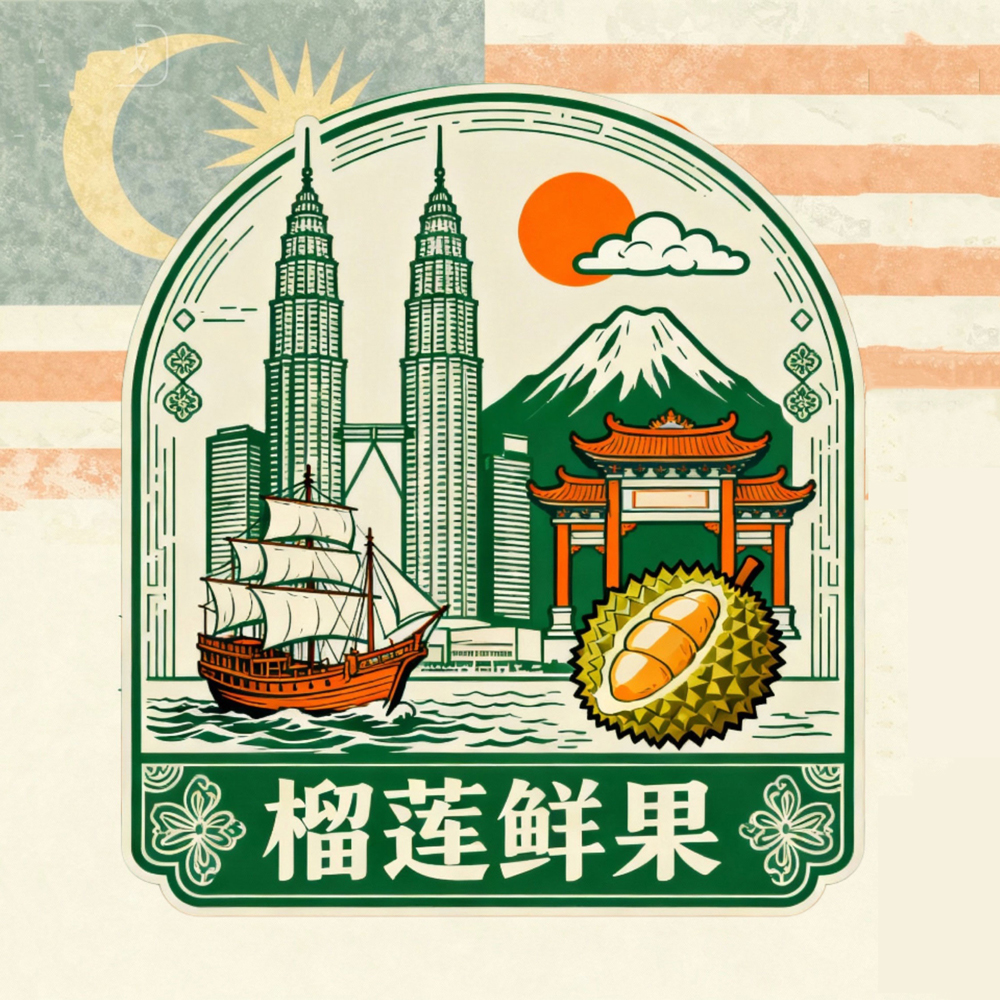 马来西亚榴莲【黑猫组合现拍】猫山王黑刺整果树熟榴莲