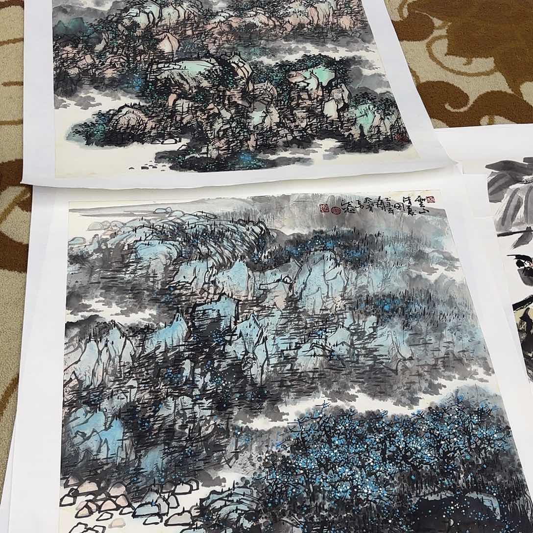 @***音国画范德忠四尺斗方艺