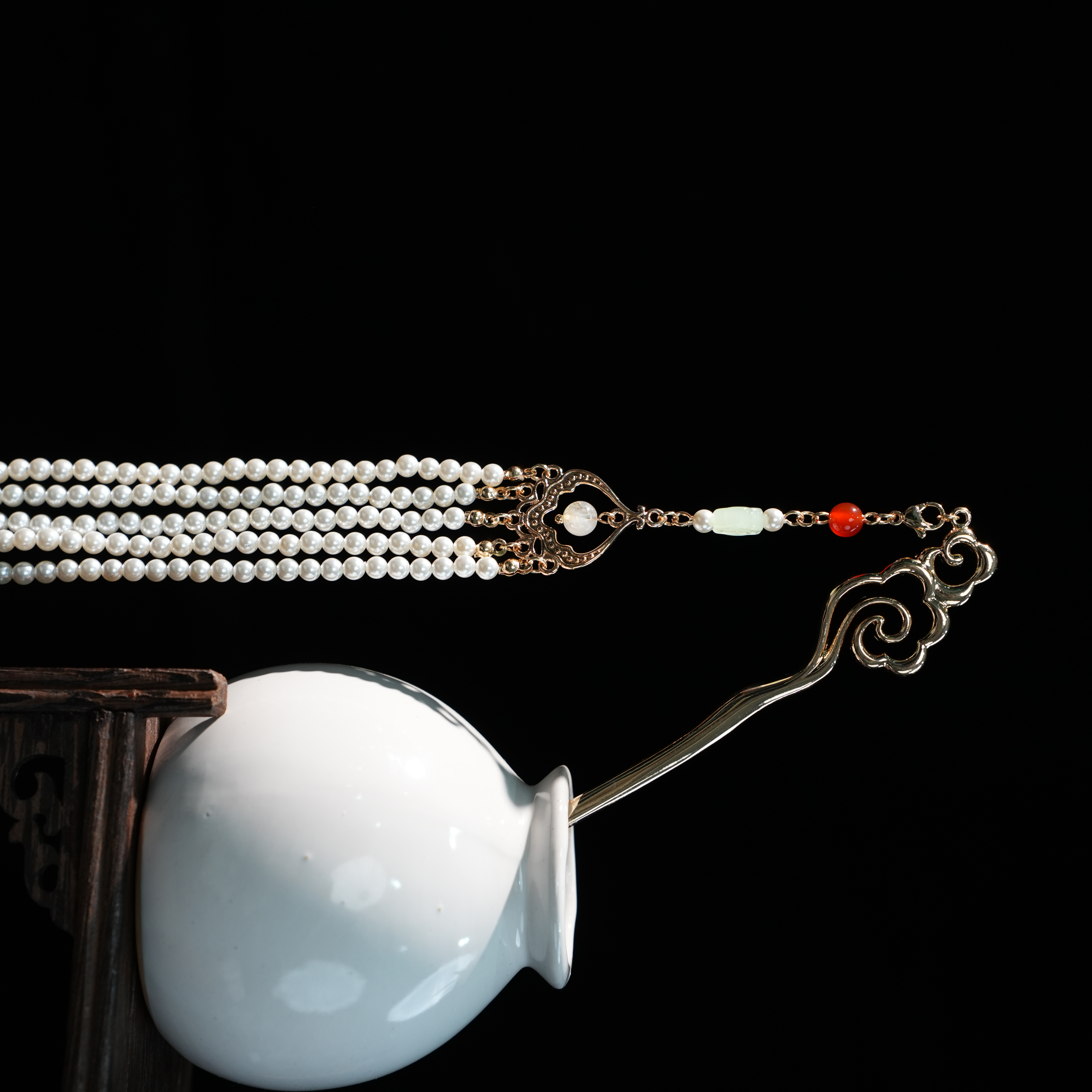 古悦倾城【青画发簪】古风步摇长流苏发簪中国风汉服新中式发饰发钗