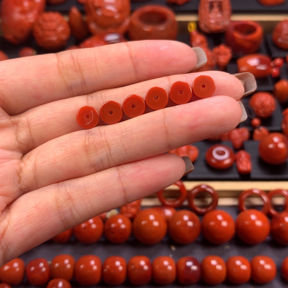 未镶嵌直切隔片7mm南红玛瑙