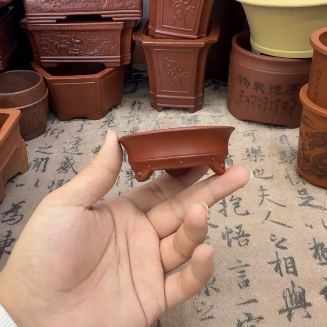 紫砂花盆宜兴紫砂正品6x2