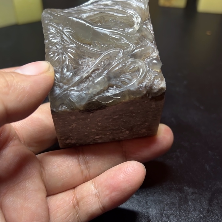 青田石青田岩门玻璃冻