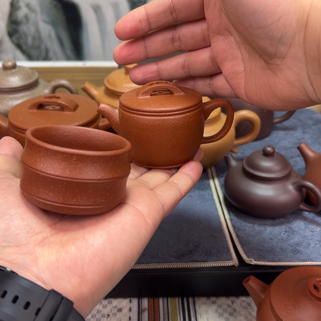 紫砂茶壶100毫升红降坡汉瓦浮力