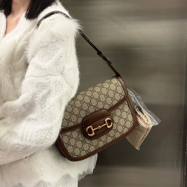 99新 GUCCI/古驰 1955经典之王马鞍邮差包