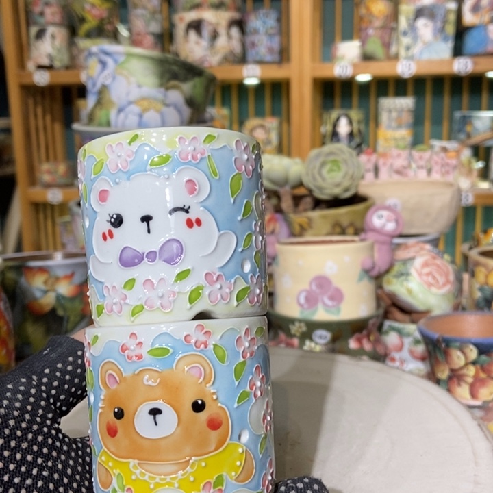 红陶景德镇艺术手绘作品