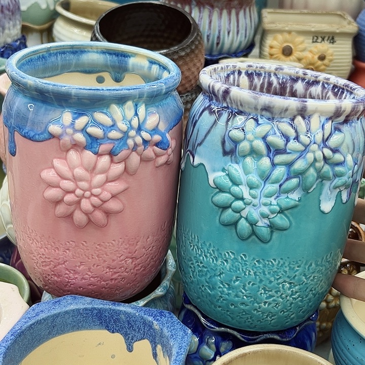 多肉绿植陶瓷花盆9.9包邮，有孔