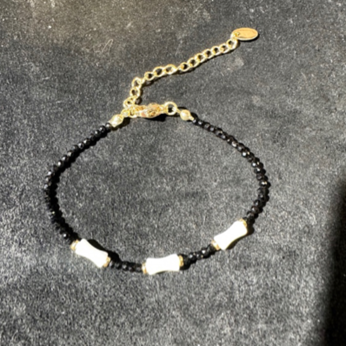 铜合金合成锆石手链 A309高级竹节手链