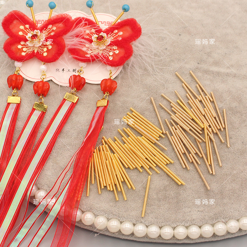 3CM/5CM弹簧条发饰材料配件diy发饰玩偶手工制作弹簧配件