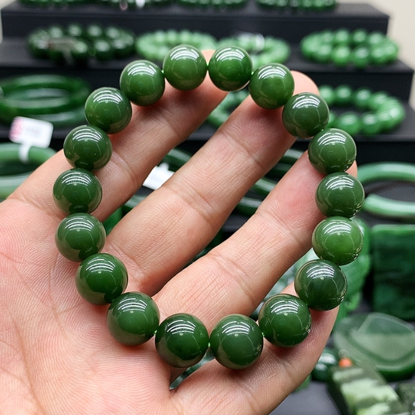 【闪购商品】和田玉（碧玉）手链未镶嵌冰