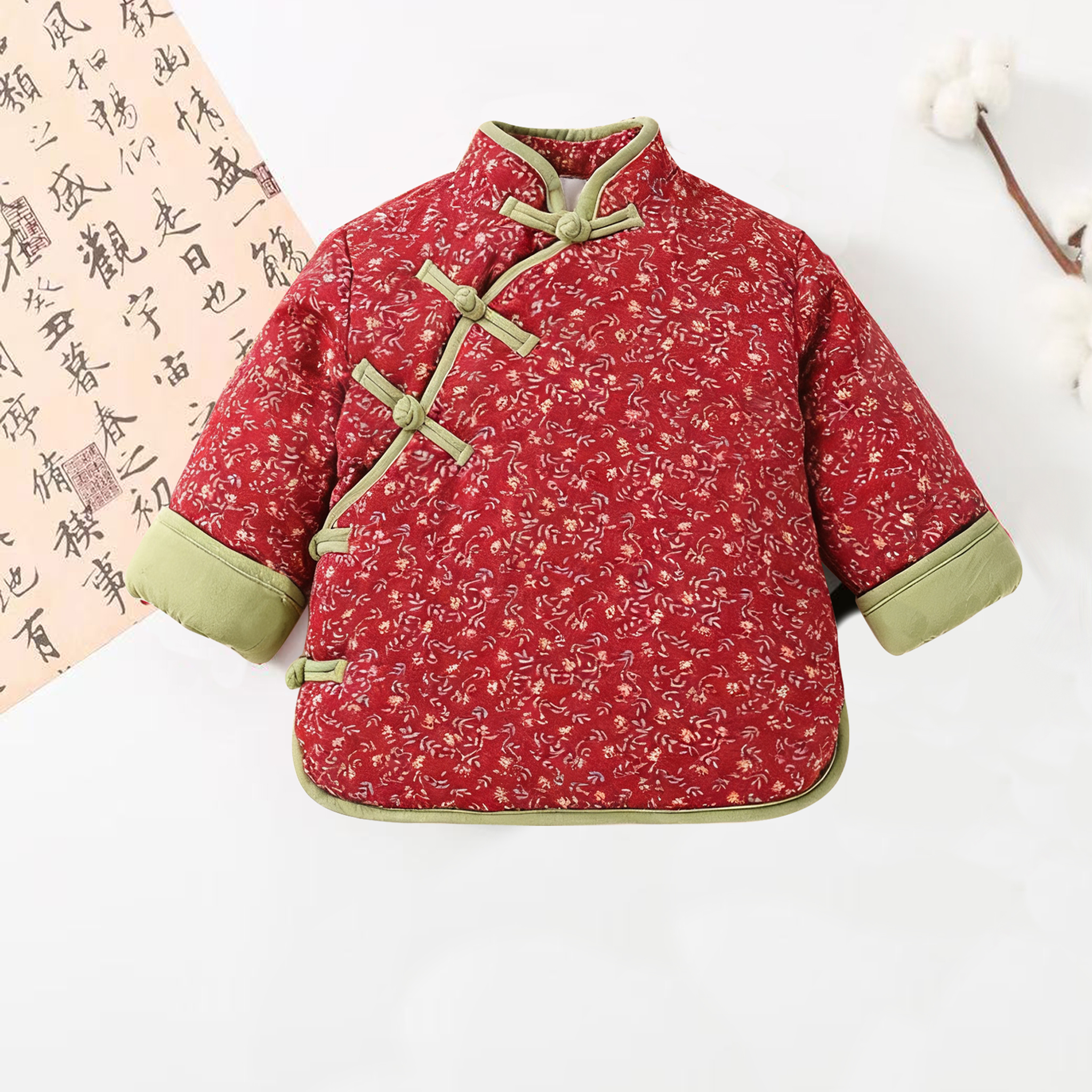 儿童棉花棉袄手工加厚棉衣宝宝冬季复古女童中国风保暖棉服外套