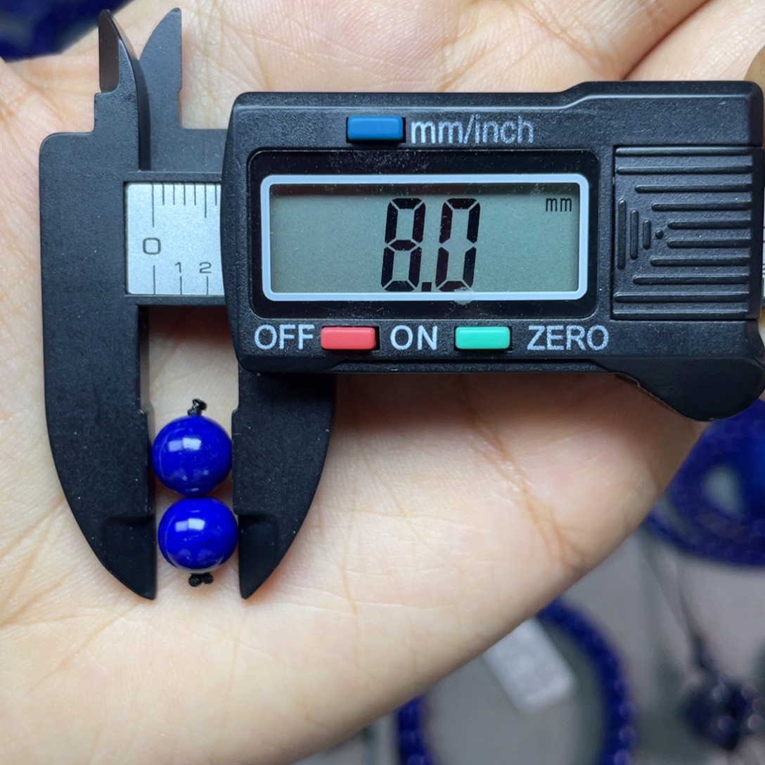 未镶嵌青金石8mm对珠配饰