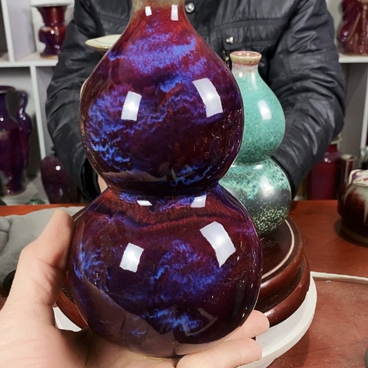 尚峰钧窑作品葫芦瓶