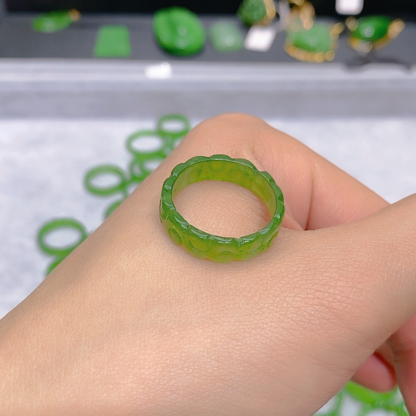 【闪购商品】和田玉（碧玉）戒指未镶嵌