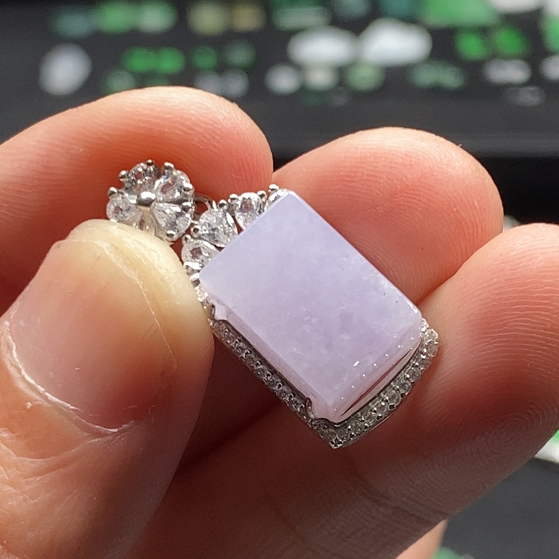 翡翠银S925镶嵌颈饰