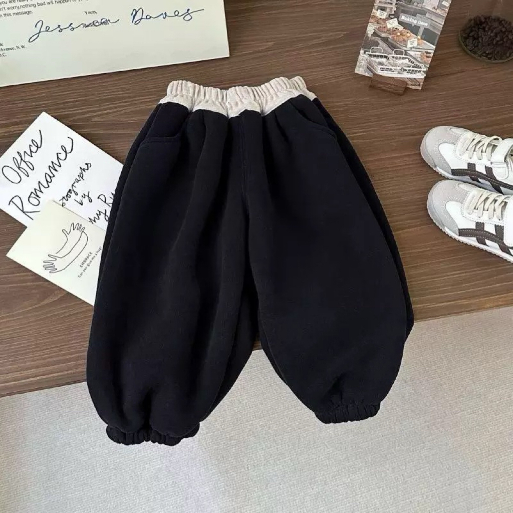 1710羊羔绒休闲卫裤男女童冬季