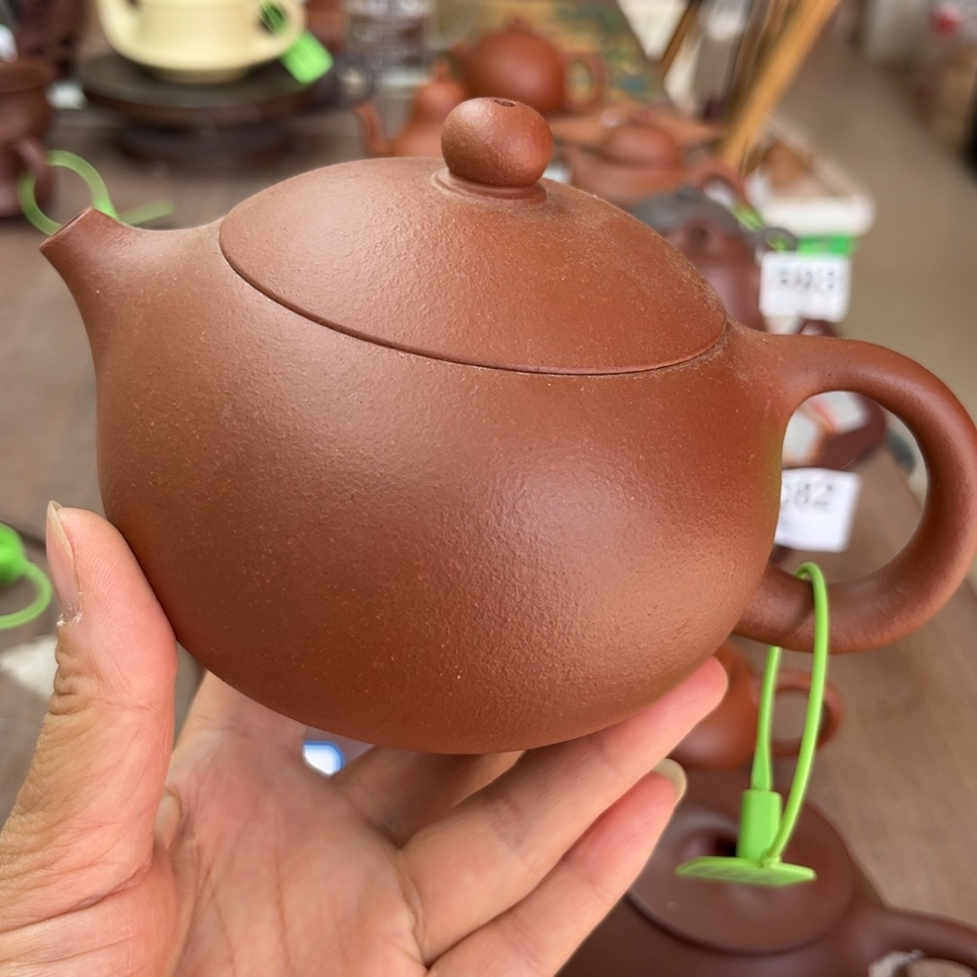 紫砂茶壶降坡泥半手400cc