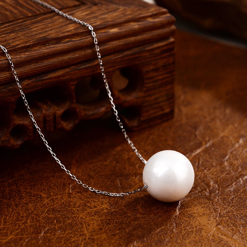 链子925银树脂 925银时尚百搭饰品气质树脂珍珠银项链40077