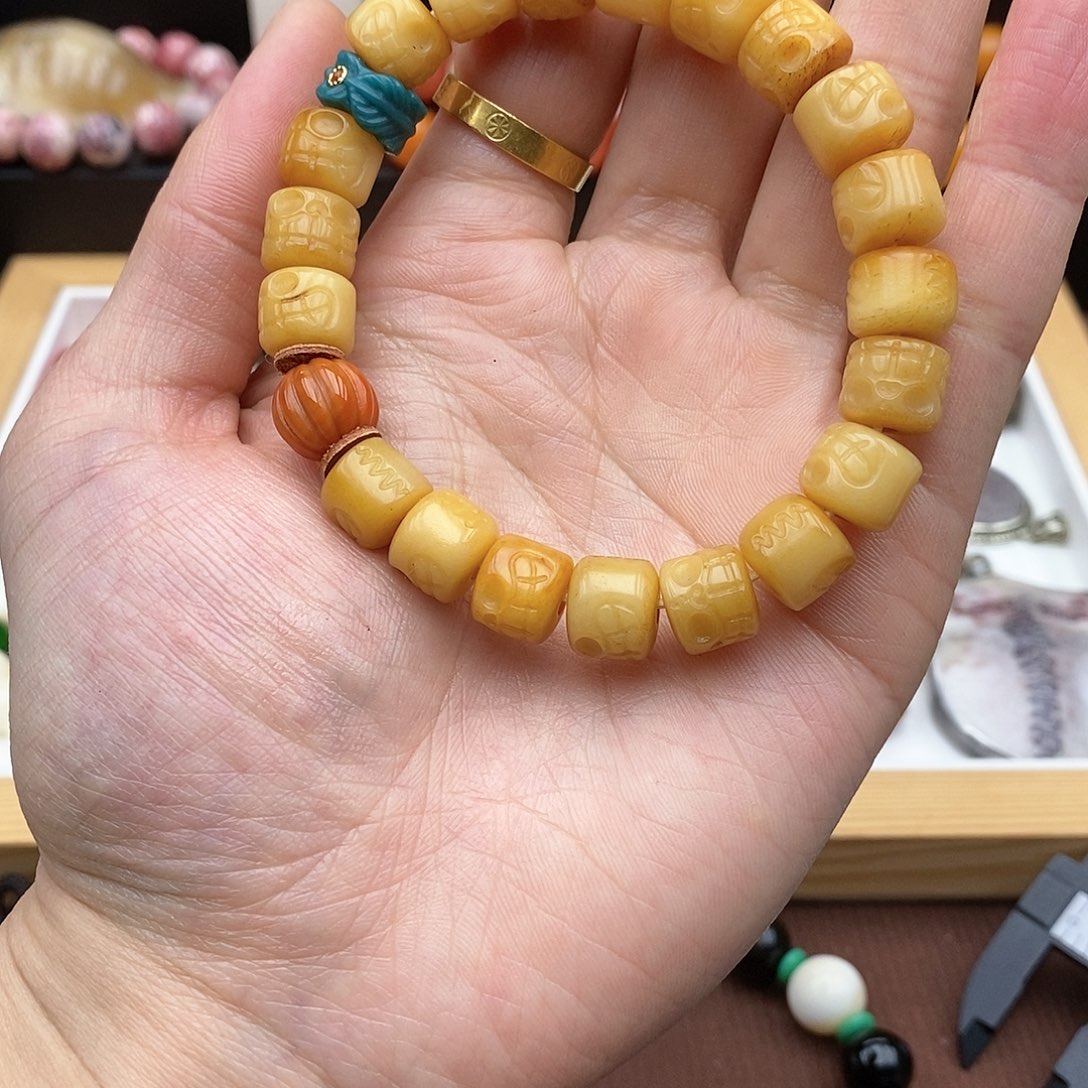 驼骨手串/手链12mm牛骨阿呆手串