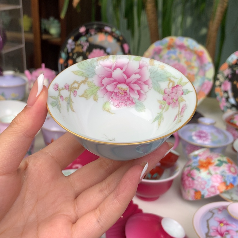 【闪购商品】景德镇陶瓷天空蓝描金