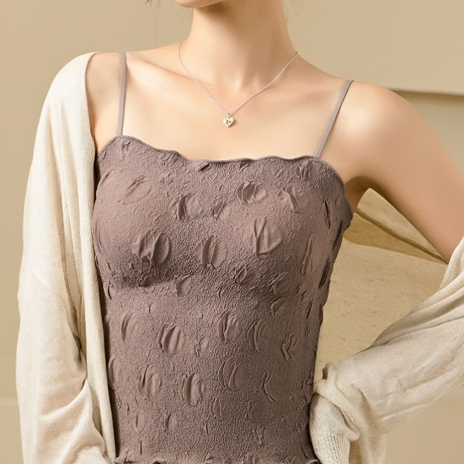 外穿内搭一体式免穿文胸弹力肩带修身百搭小胸友好吊带 098#