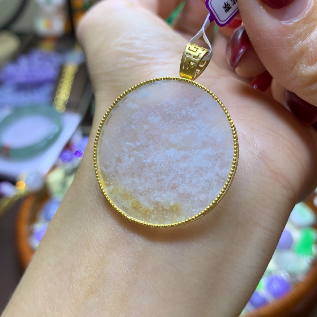 【闪购商品】翡翠颈饰18K金镶嵌翡翠