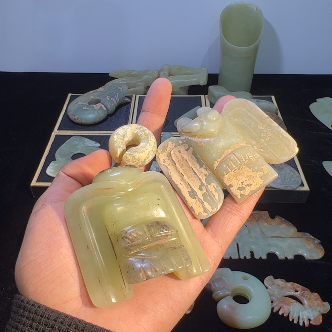 伟***哥玉玉摆件笛箫器形