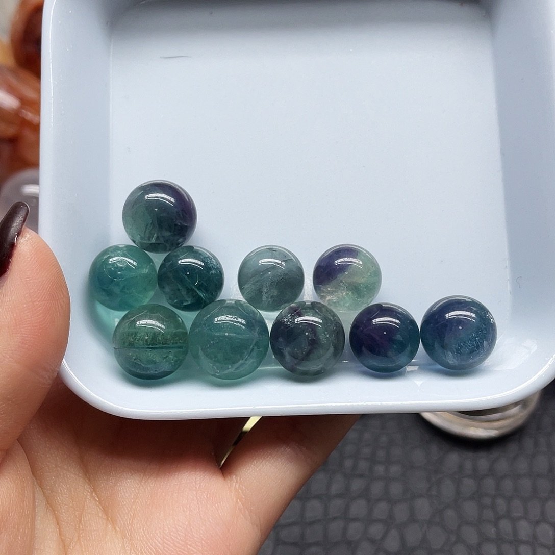 珠宝半成品未镶嵌水晶20蓝莹石一组