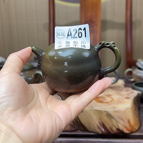 戬谷龙窑坭兴陶柴烧茶壶261