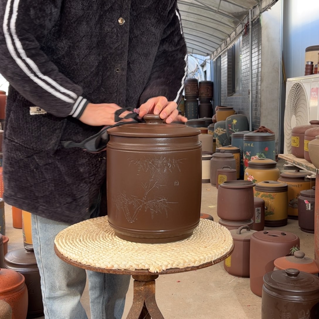 紫砂茶叶罐10 饼茶叶罐