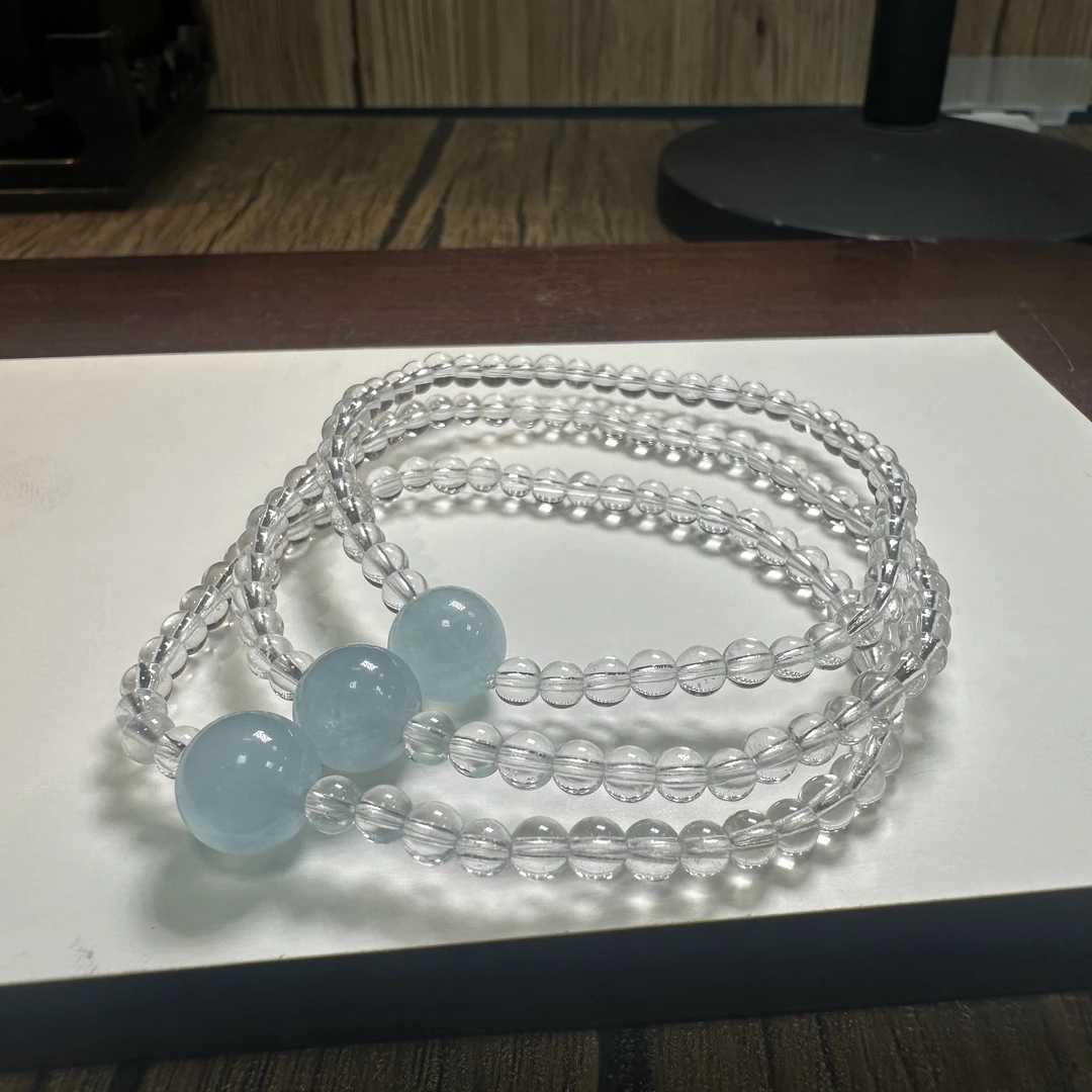 【小宝晶选】原创白水晶单圈手链 多样性发一件 约4mm 869XBCT