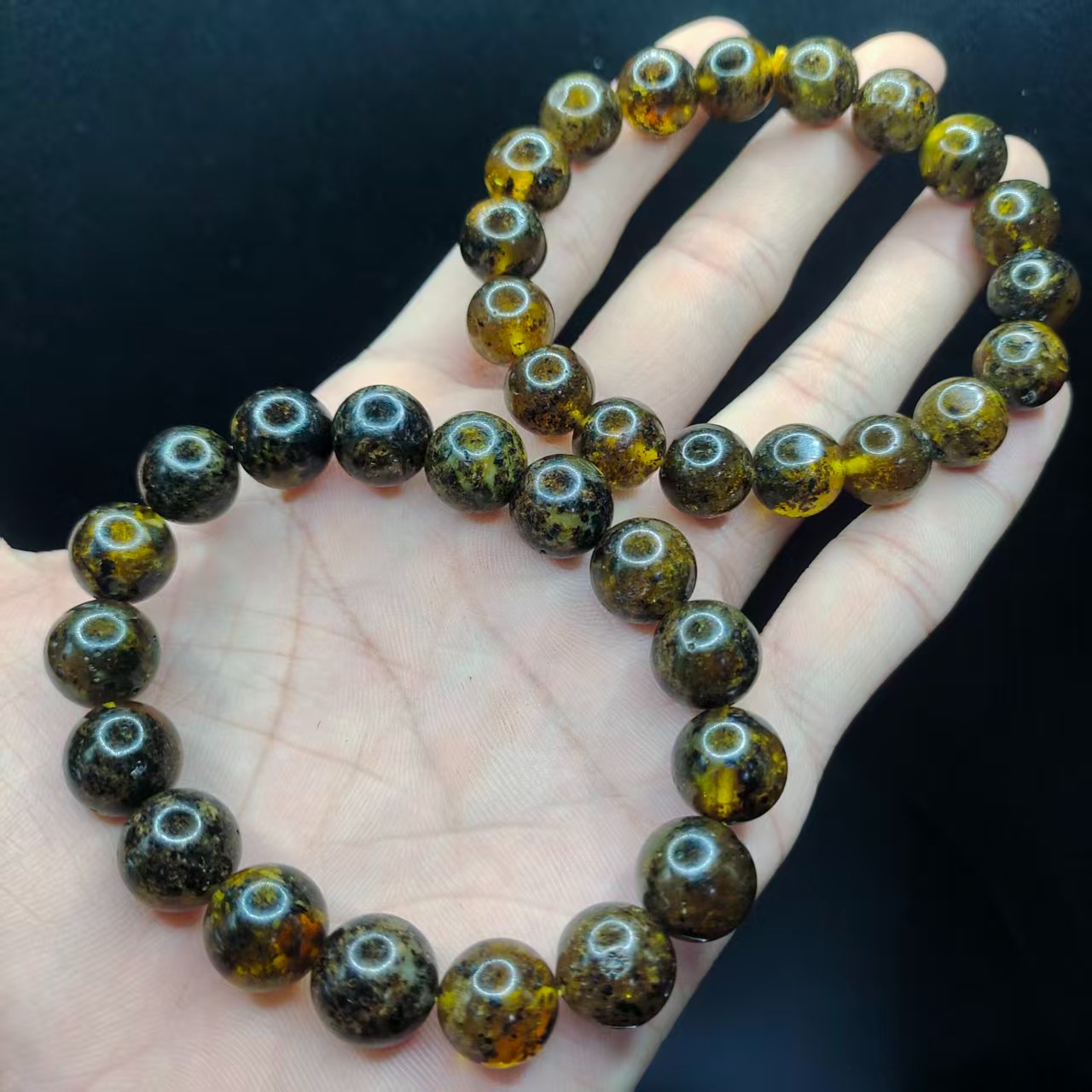 【康康严选】药珀琥珀单圈手串MS7【多样性发其一】约11mm+