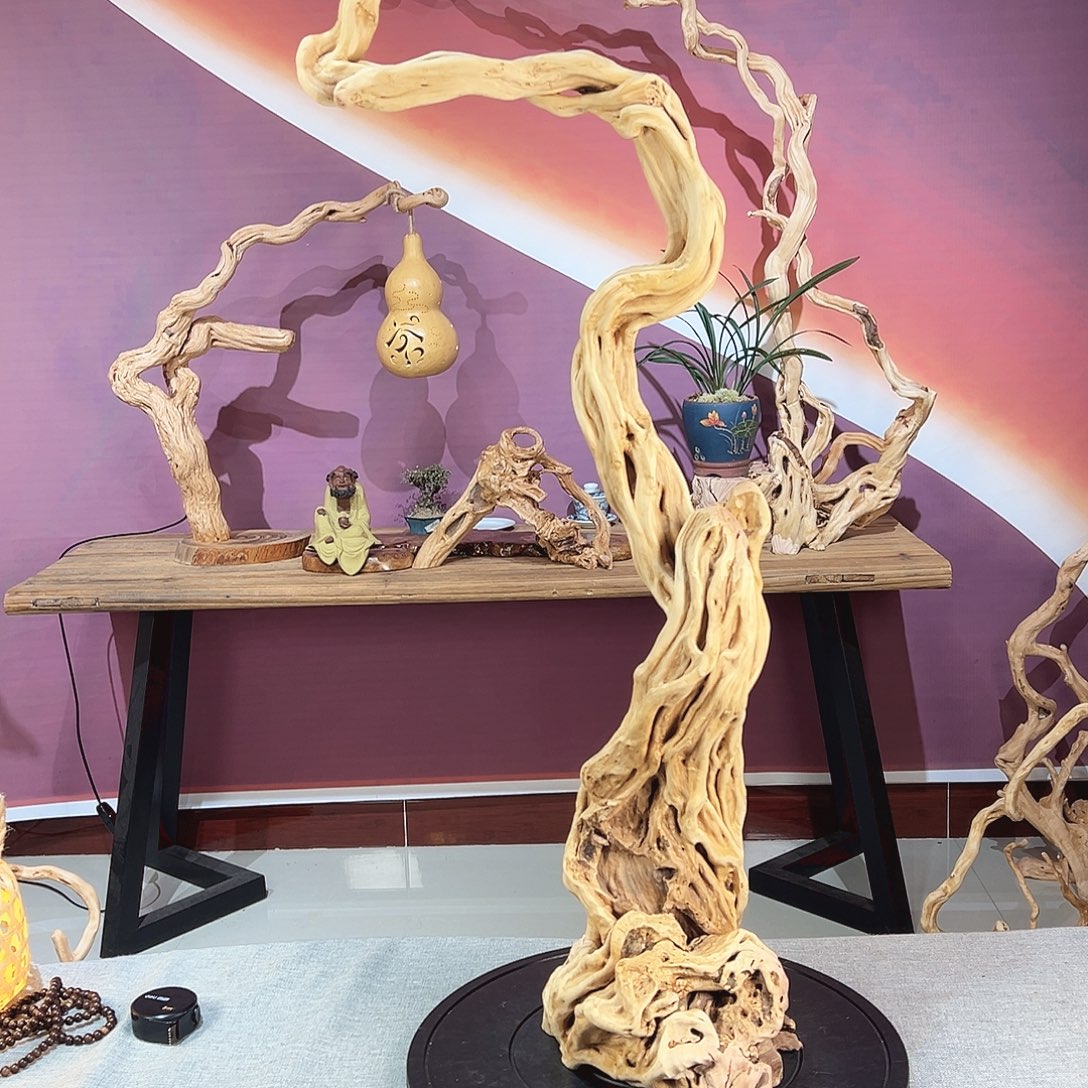 淼***淼木天然根艺摆件灯架