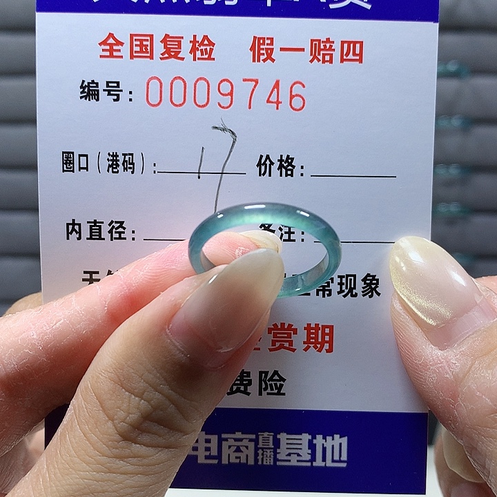 翡翠未镶嵌戒圈9746