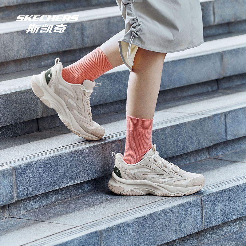 SKECHERS/斯凯奇官方outlets漫月鞋厚底休闲女鞋运动鞋跑鞋177594