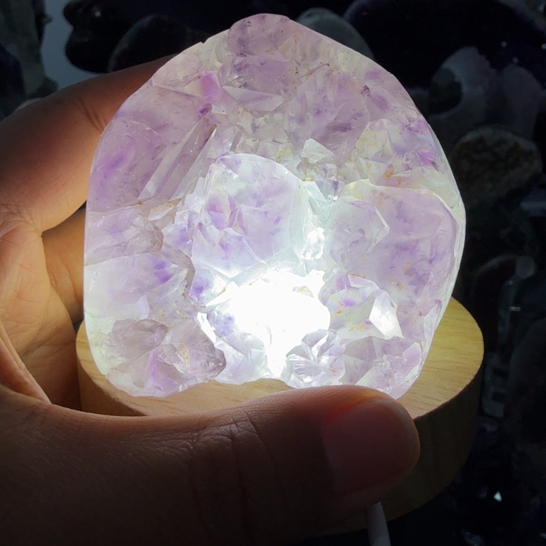 未镶嵌摆件紫晶巴西紫水晶