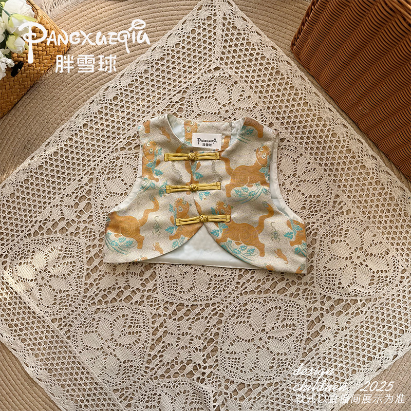 婴幼儿2025新宝宝春秋新中式国风马甲