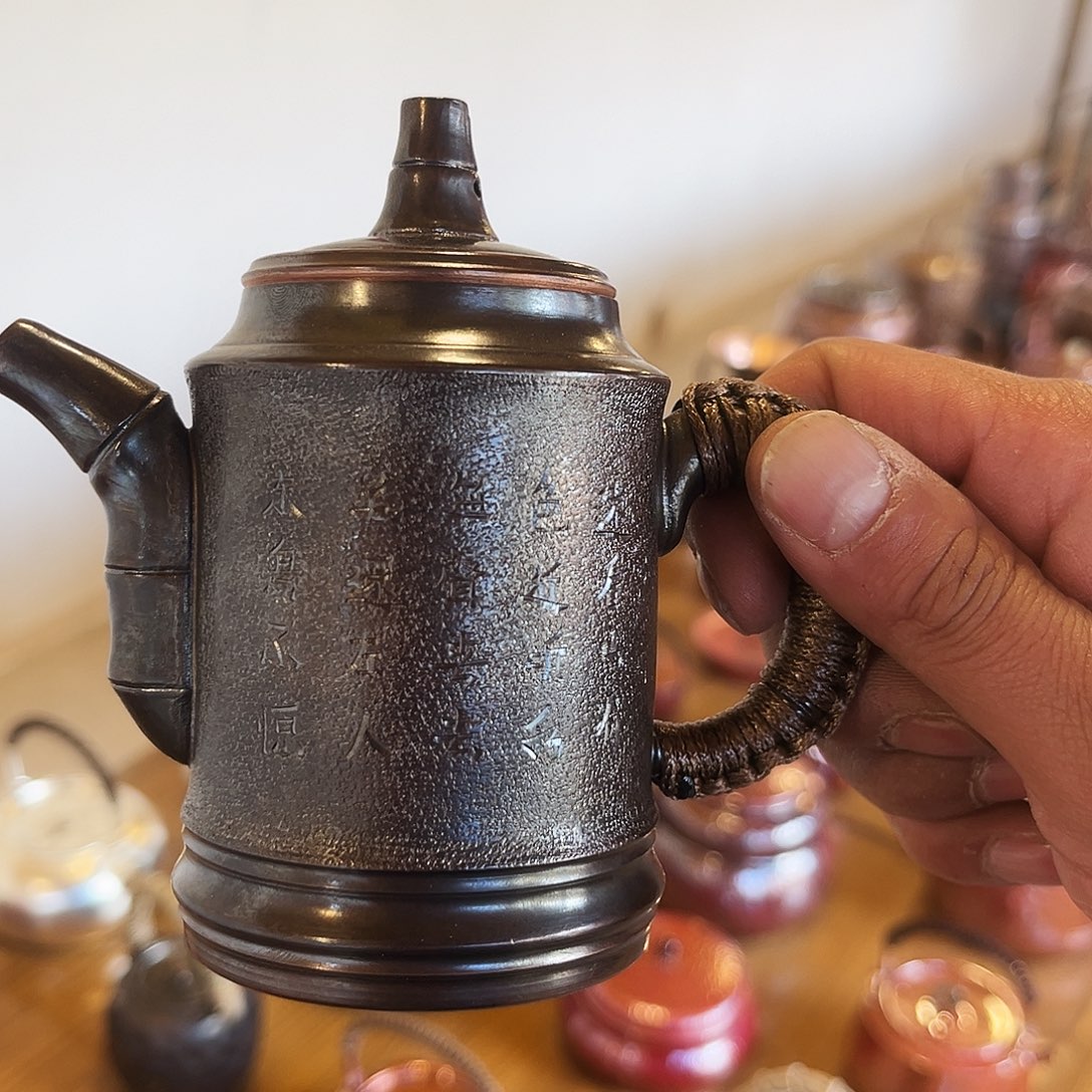 竹节壶嘴小泡壶新手工锻打工艺