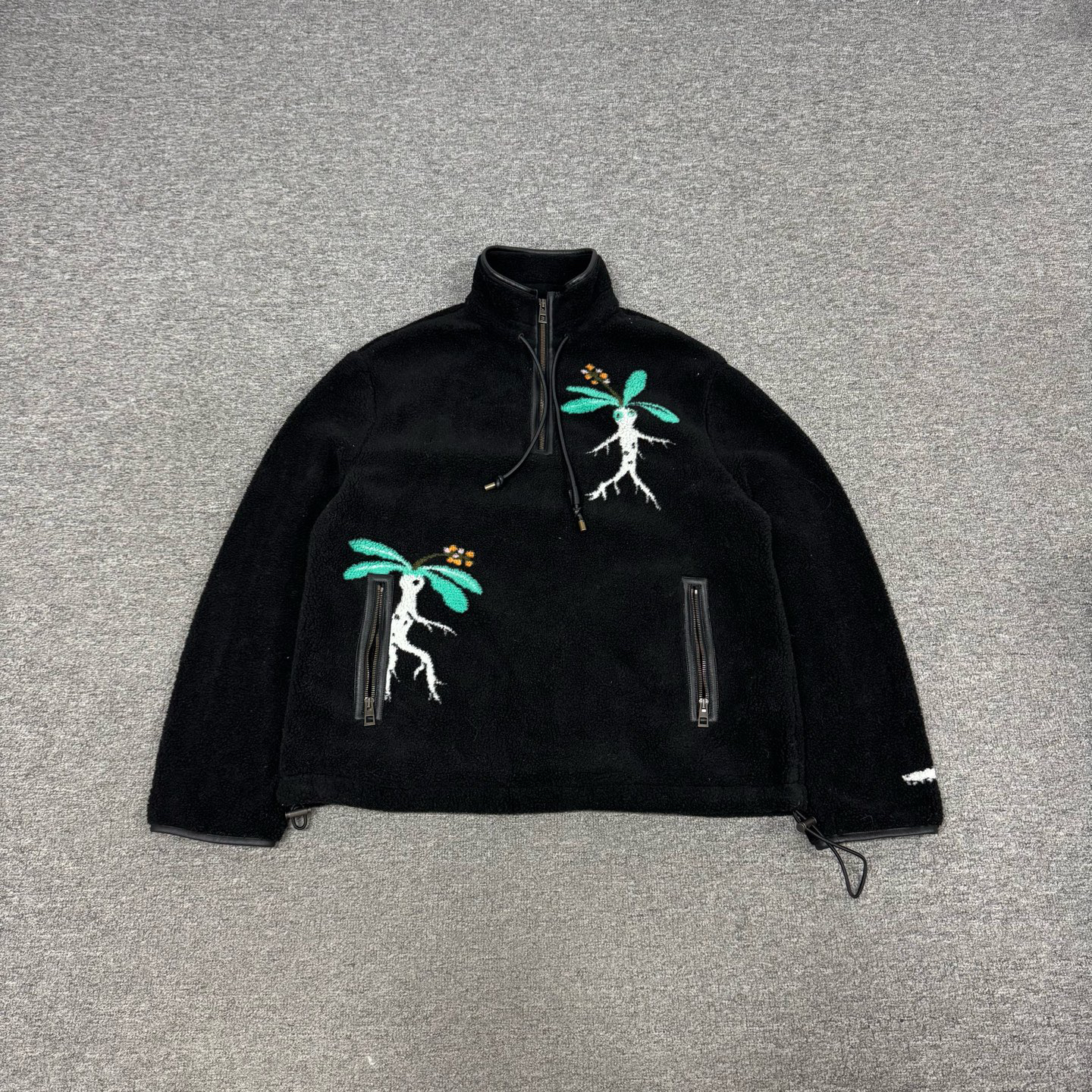 99新 LOEWE/罗意威 suna Fujita联名 曼德拉草半拉链外套 M码 